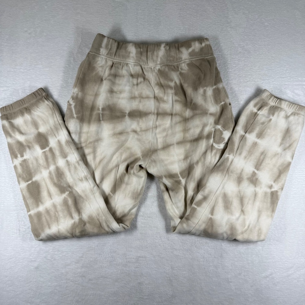 Z Supply Tie Dye Joggers Tan White Elastic Waist Sweatpants ZP211260S Small